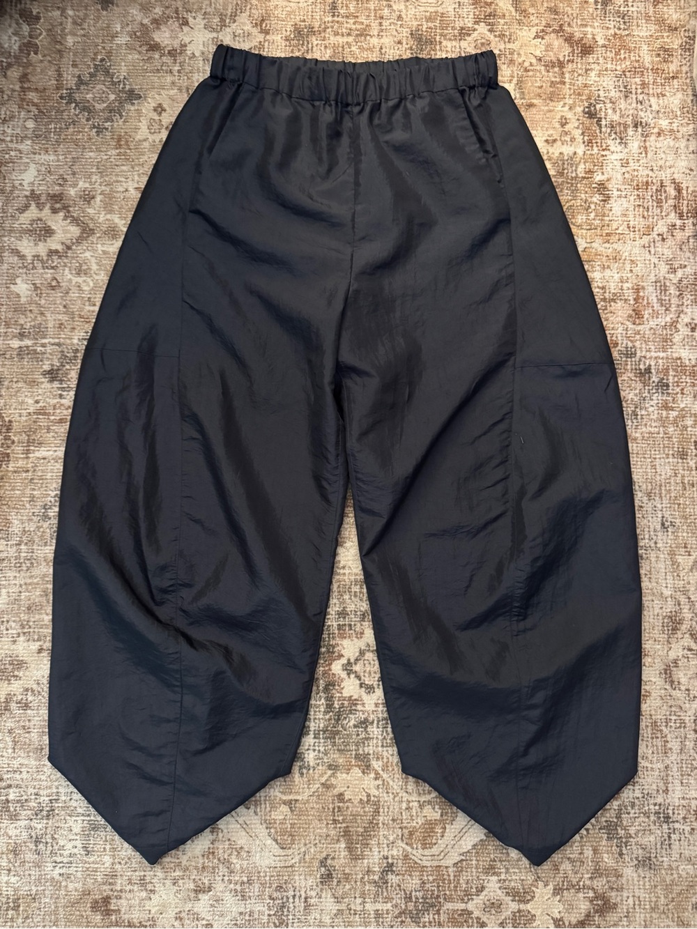 Tibi crispy nylon Winslow pants in navy